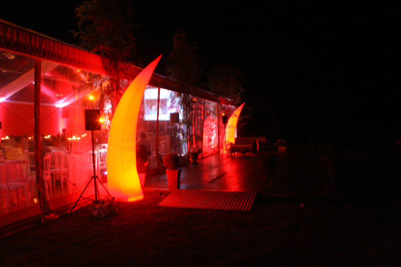 décoration lumineuse corne cône gonflable